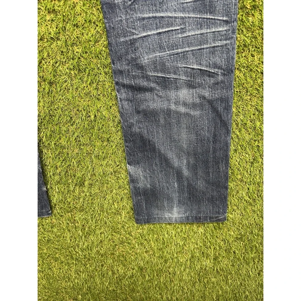 Rock Revival Jeans Mens 32 Phil Slim Straight Fit Grunge Denim Embellished